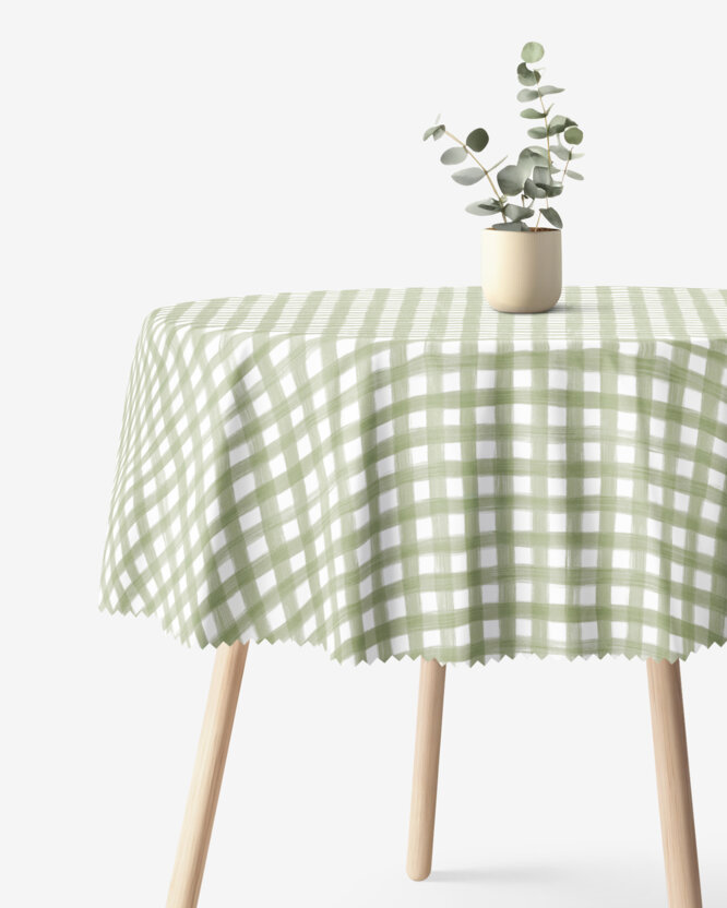 Runde Tischdecke Teflon - Landhauskaro