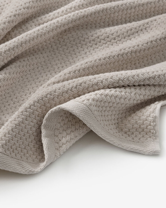Frottee-Handtuch / Badetuch aus Baumwolle Micro Pure - Graubraun