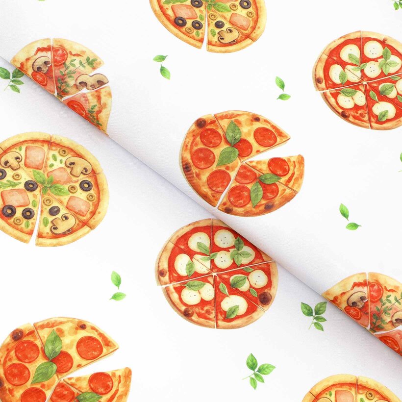 Teflonstoff für Tischdecken - köstliche Pizza