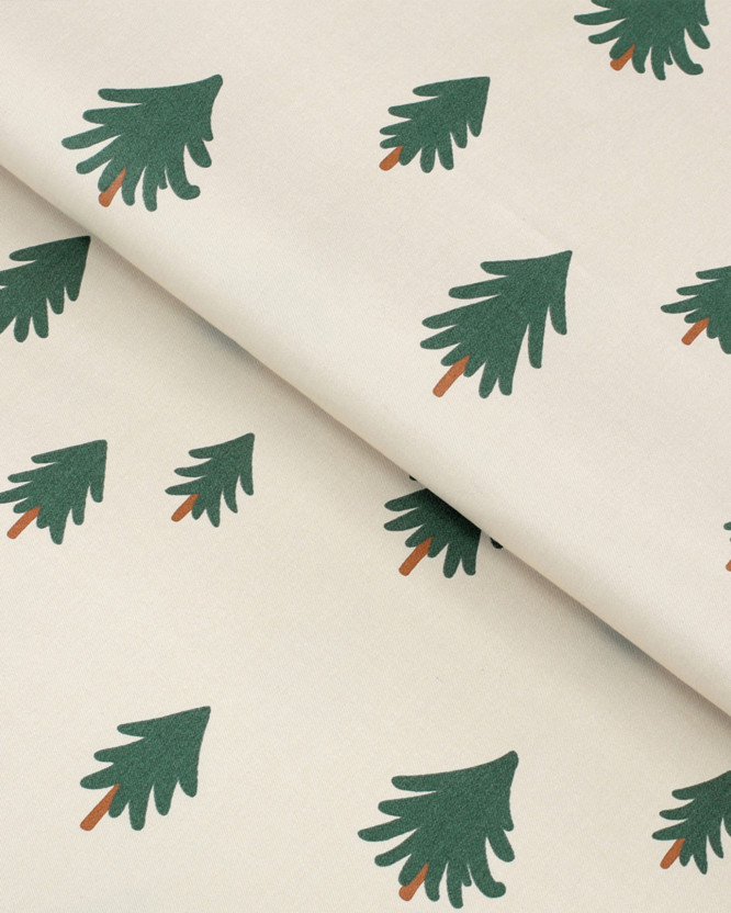 Weihnachtlicher Baumwollköper - Bäumchen auf natur