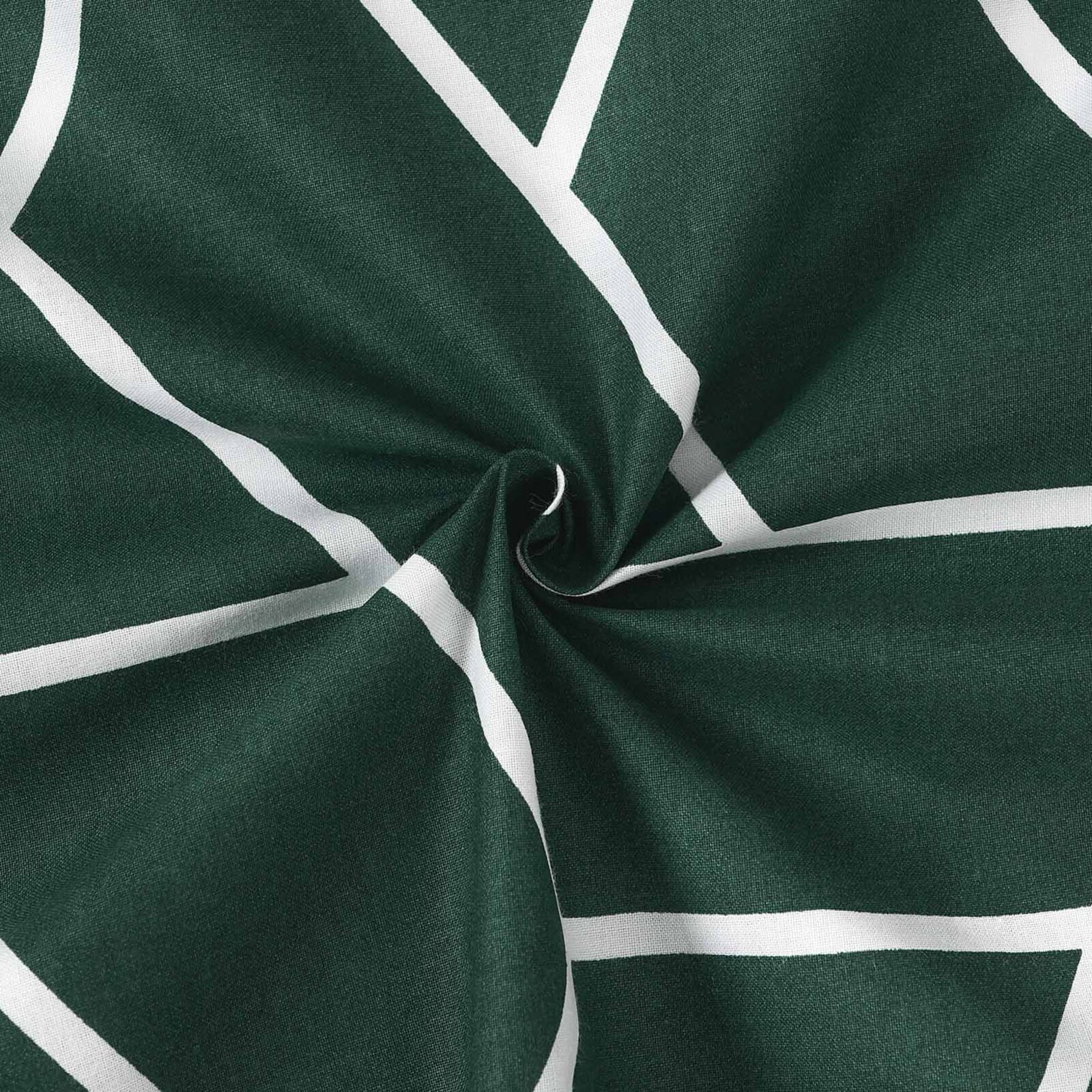 Baumwollstoff - Mosaik auf Dunkelgrün