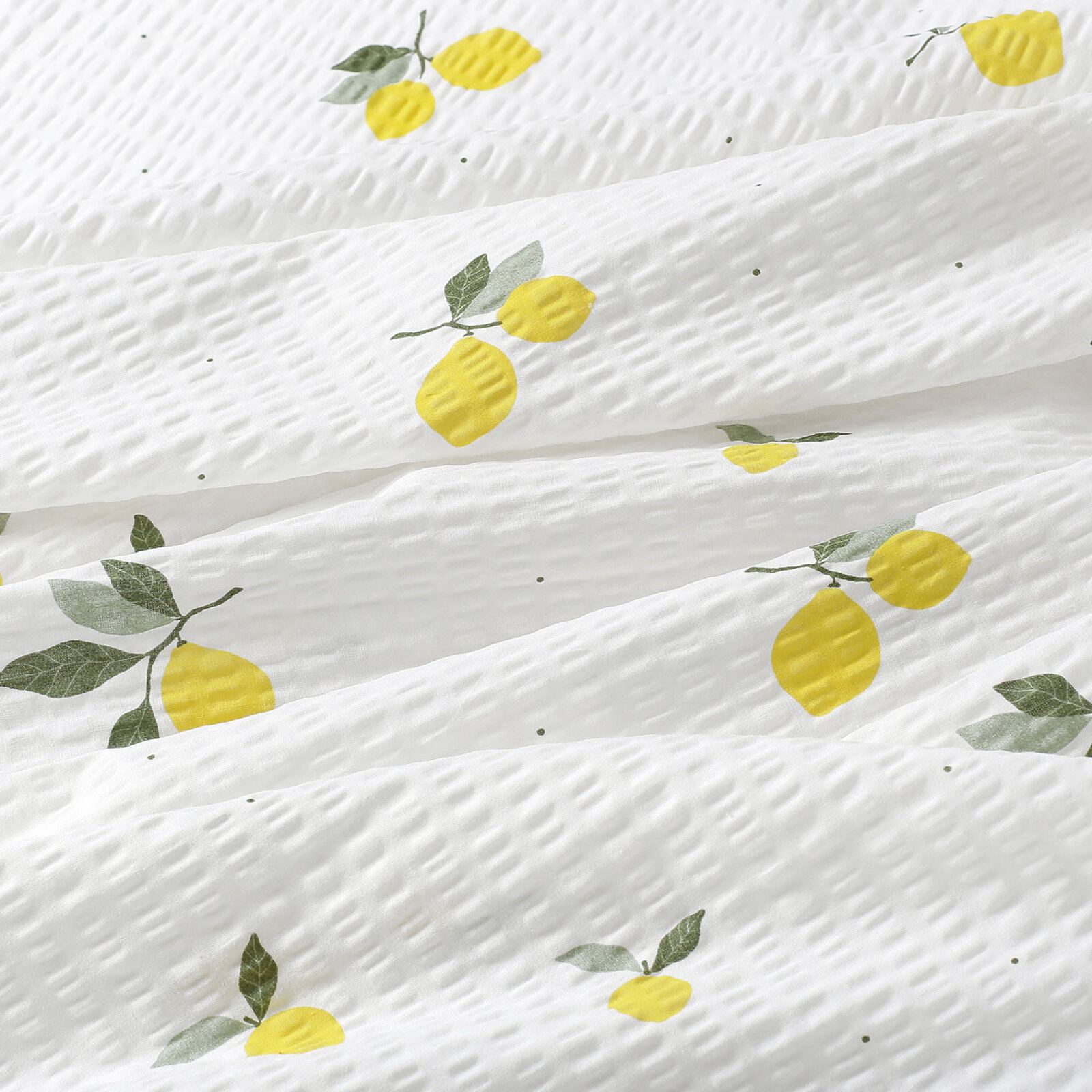 Seersucker Bettwäsche - Zitrone