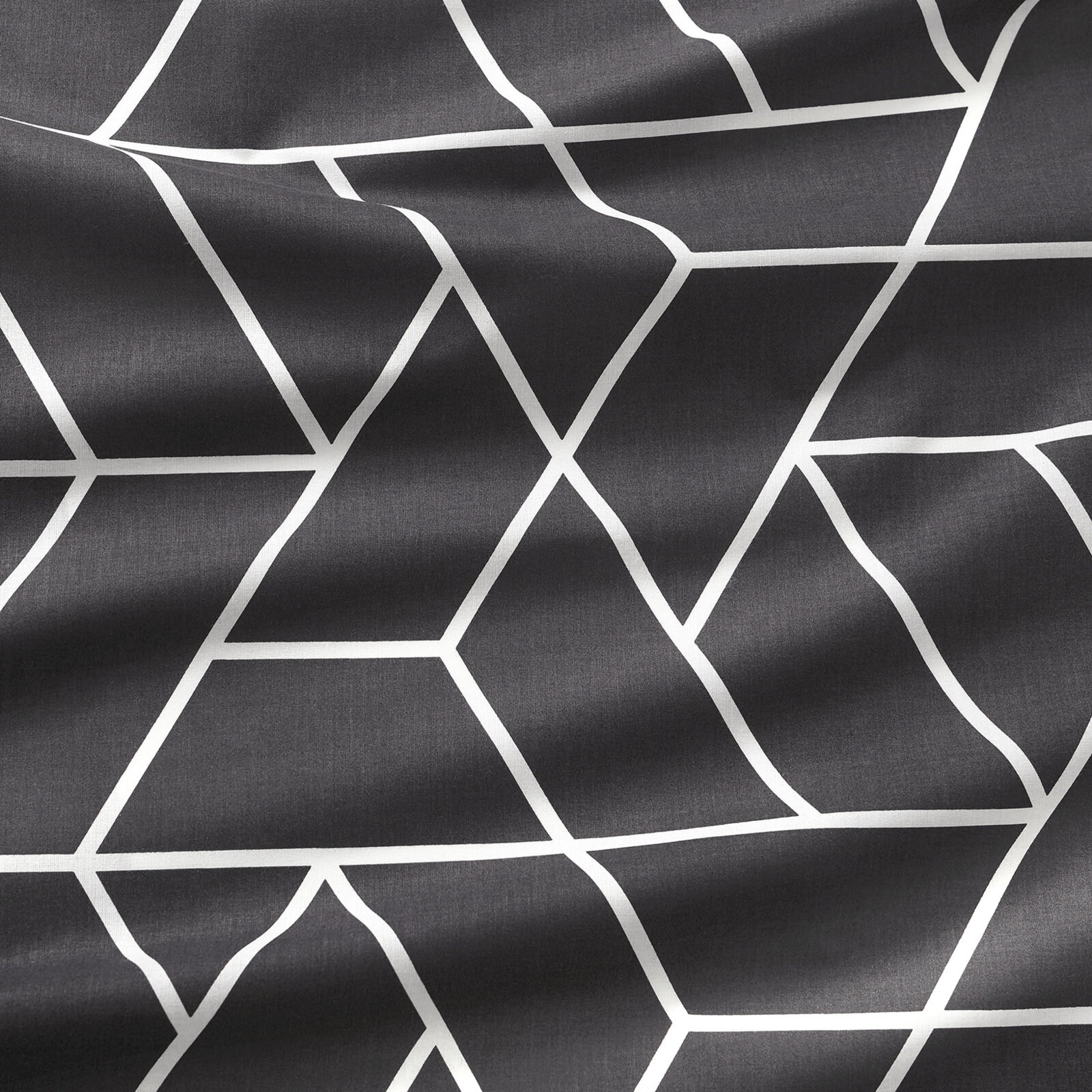 Bettwäsche aus Baumwolle - Mosaik auf Dunkelgrau