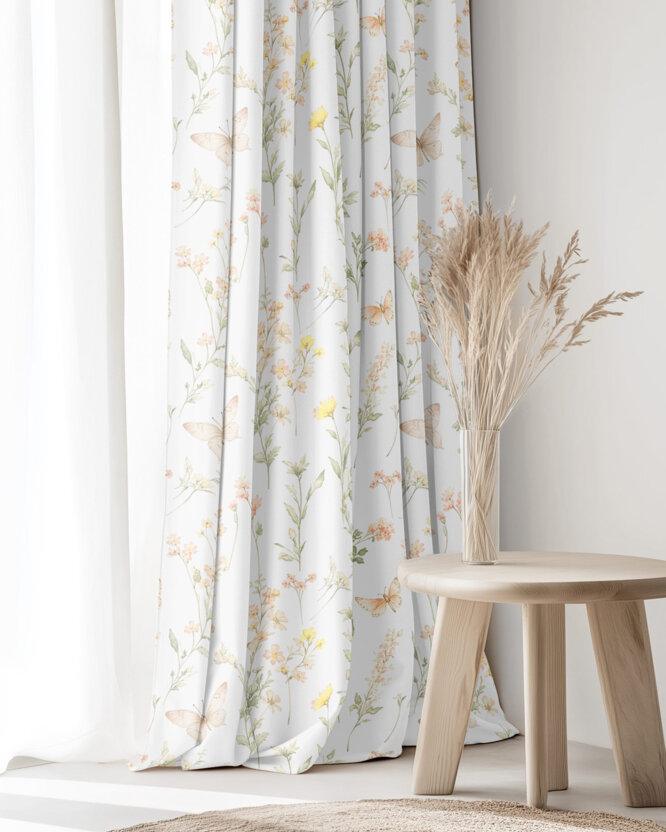 Dekorativer Vorhang – Schmetterlingsgarten