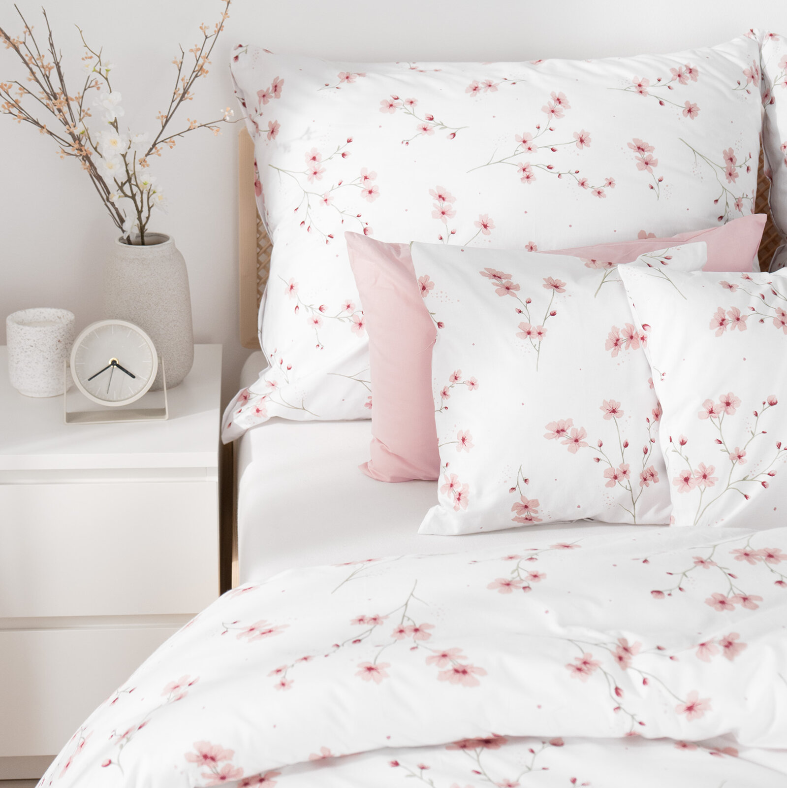 Bettwäsche aus Baumwolle - Blühende Sakura-Kirschbäume