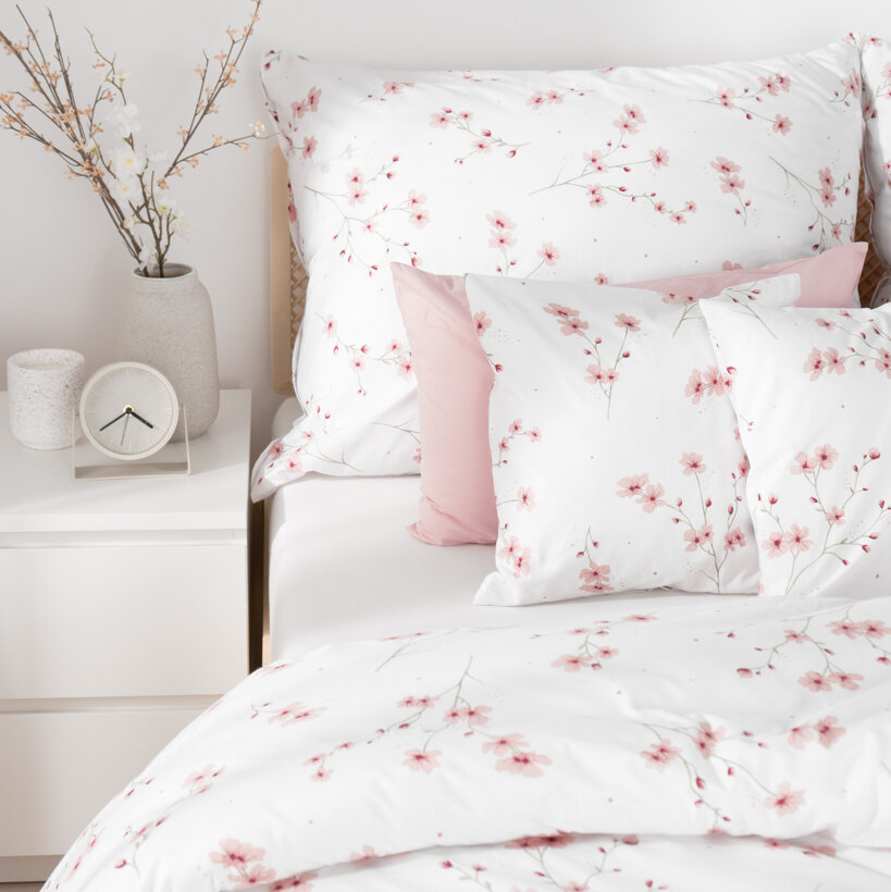 Bettwäsche aus Baumwolle - Blühende Sakura-Kirschbäume
