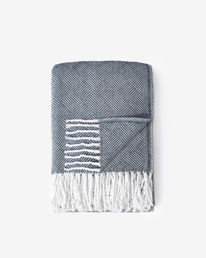 Plaid Mosaik - blau