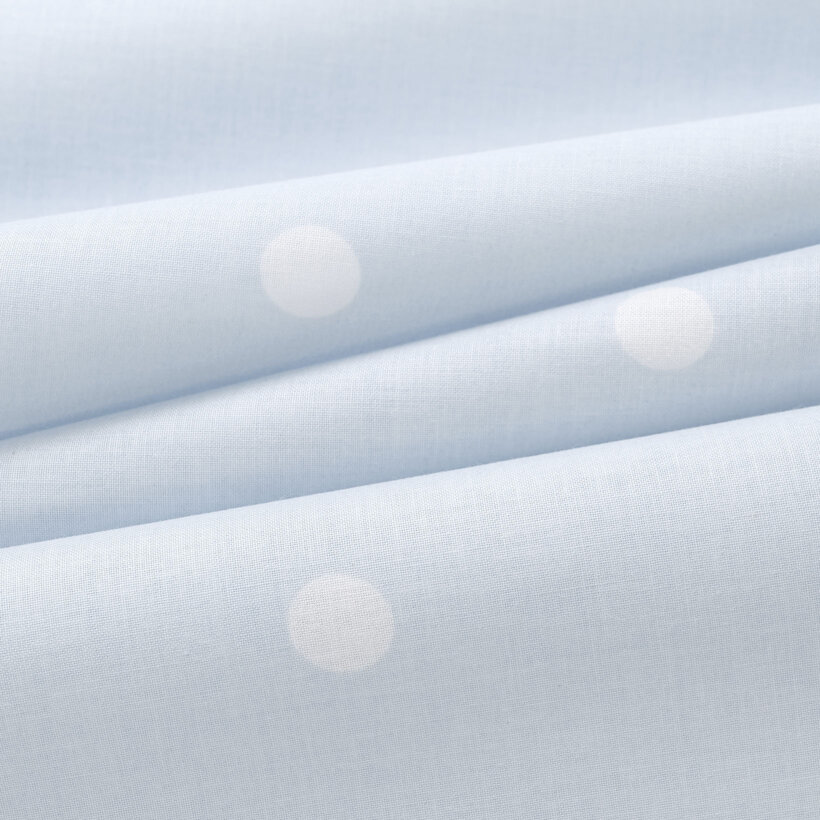 Baumwollstoff - Pünktchen auf Himmelblau