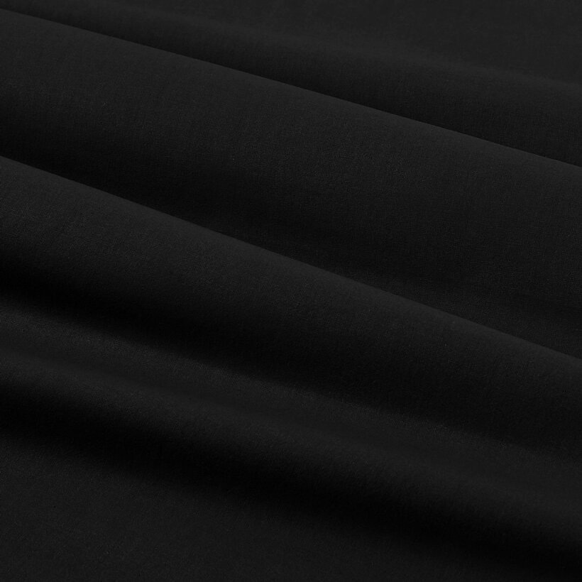 Ovale Tischdecke aus 100% Baumwolle - schwarz