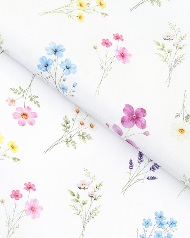 Teflonstoff für Tischdecken - Blumengarten