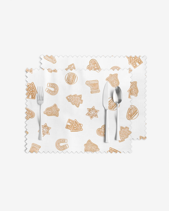 Weihnachtliches Teflon-Tischset - Lebkuchen - 2 Stück