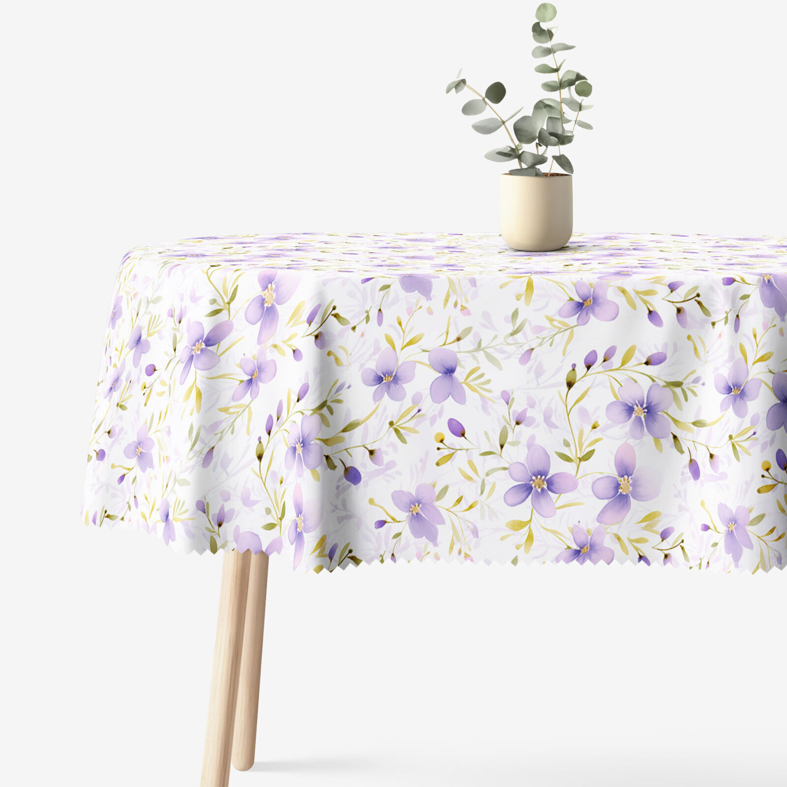 Ovale Tischdecke Teflon - Veilchenblüten