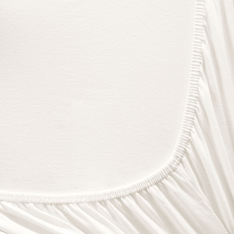 Bettlaken Jersey mit Gummiband - creme