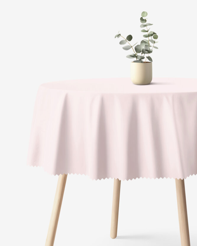 Runde Tischdecke Teflon - rosa