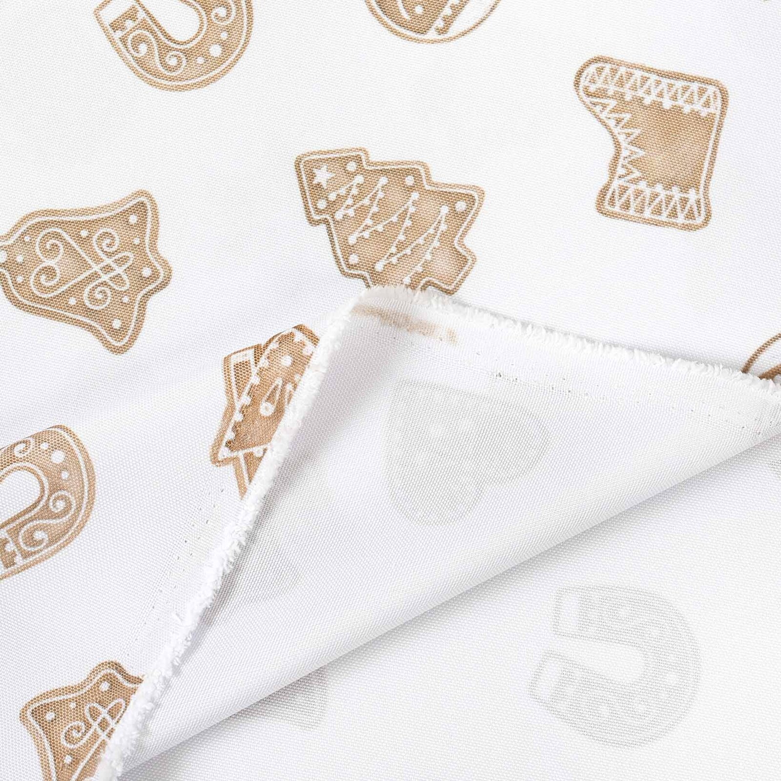 Weihnachtlicher Teflonstoff für Tischdecken – Lebkuchen