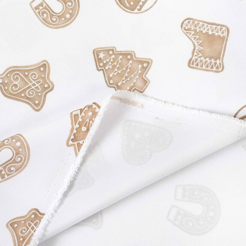 Weihnachtlicher Teflonstoff für Tischdecken – Lebkuchen