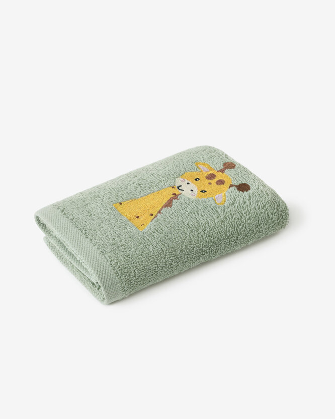 Kinder-Frottierhandtuch - Giraffe auf Salbei