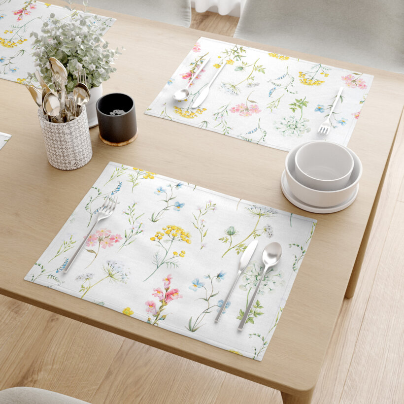 Tischset 100% Baumwolle Deluxe - blühender Frühling - 2 Stück