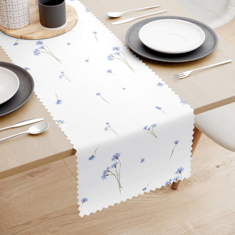 Teflon-Tischläufer - Blaue Kornblumen