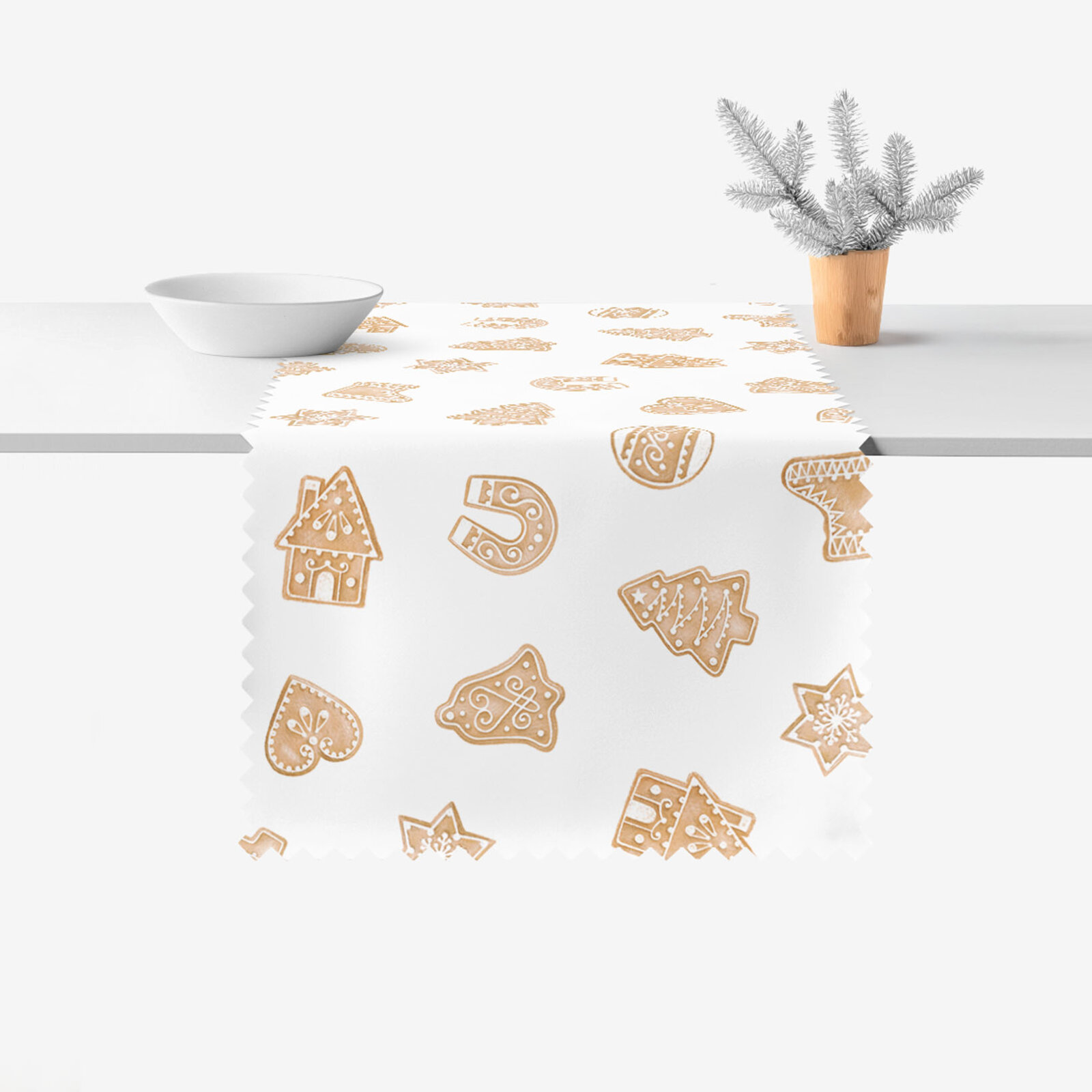 Weihnachtlicher Teflon-Tischläufer - Lebkuchen