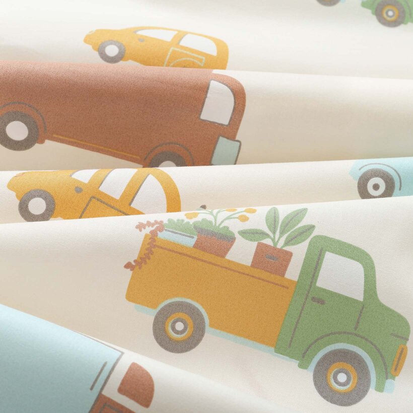 Vorhang aus Baumwolle Kindermotive - Welt der Autos