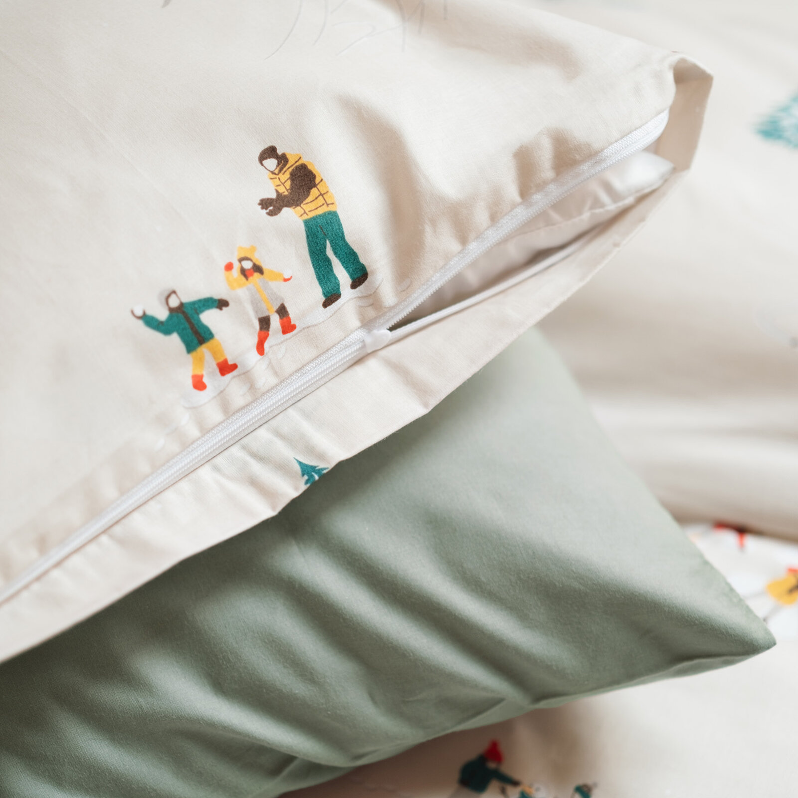 Weihnachtlich Bettwäsche aus Baumwolle - Winterfreuden