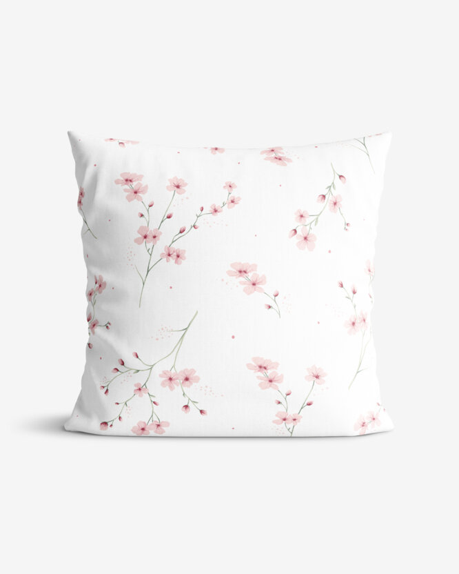 Kissenbezug aus Baumwolle - Blühende Sakura-Kirschbäume