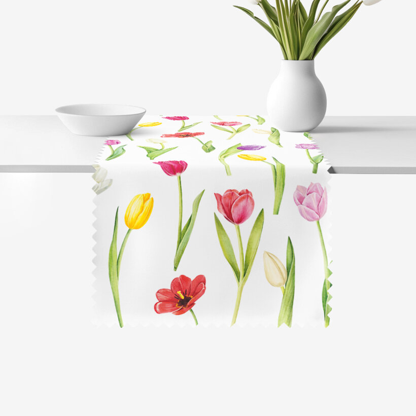 Teflon-Tischläufer - Bunte Tulpen