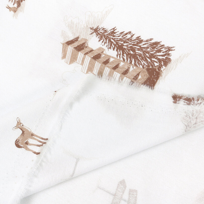 Weihnachtlicher Flanellstoff - Berge