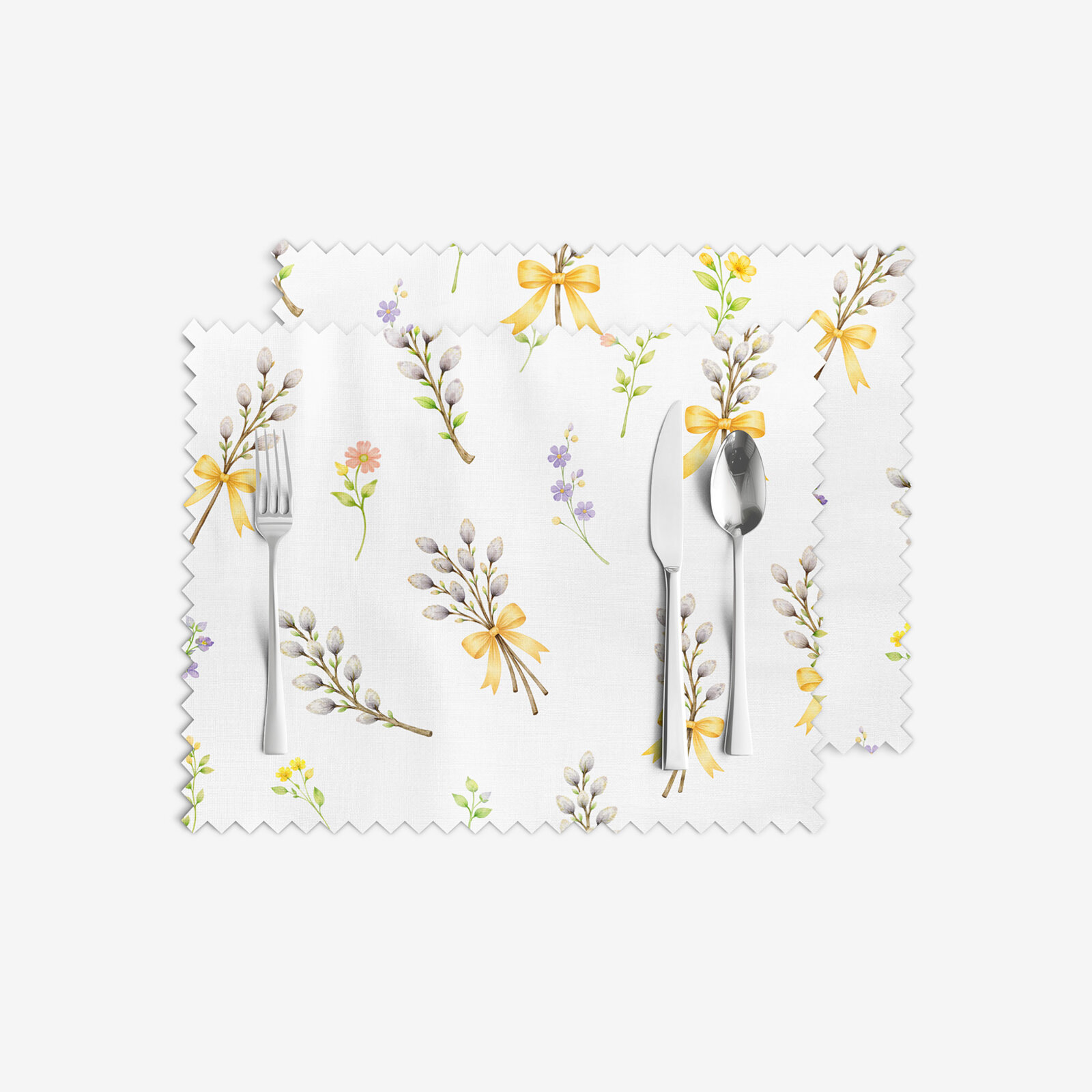 Ostern Teflon-Tischset - Weidenkätzchen - 2 Stück