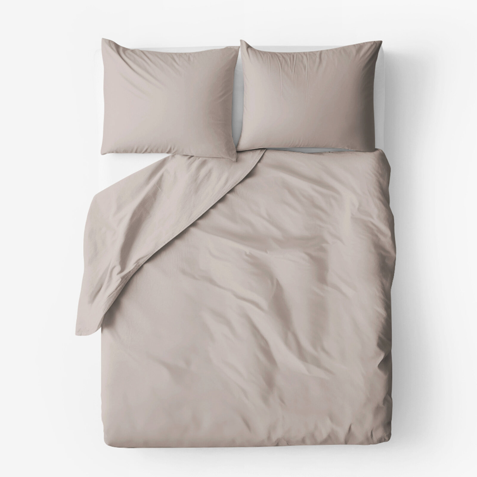 Bettwäsche aus Baumwolle - graubraun