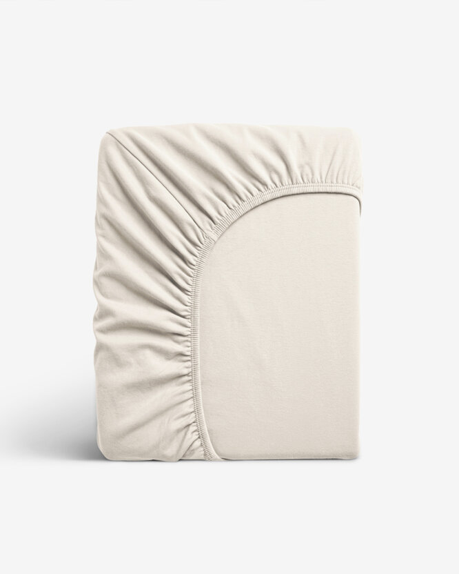 Elastisches Bambus-Spannbettlaken - naturbeige