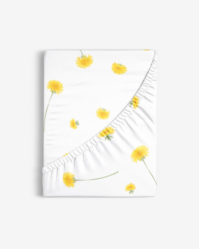 Spannbettlaken aus Baumwolle - Löwenzahn