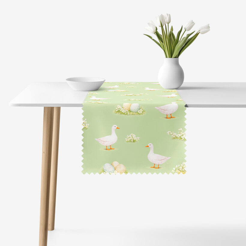 Ostern Teflon-Tischläufer - Gänse und Ostereier