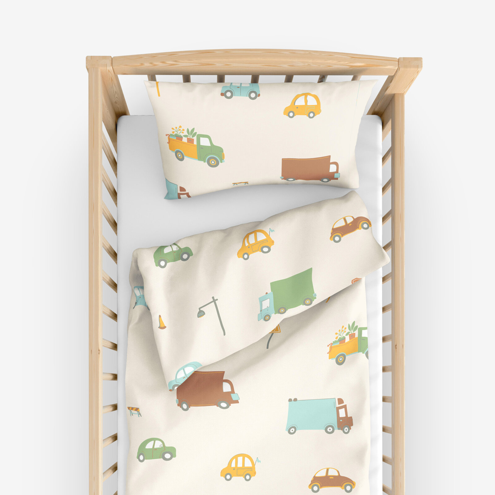 Bettwäsche für Babybetten aus Baumwolle - Welt der Autos
