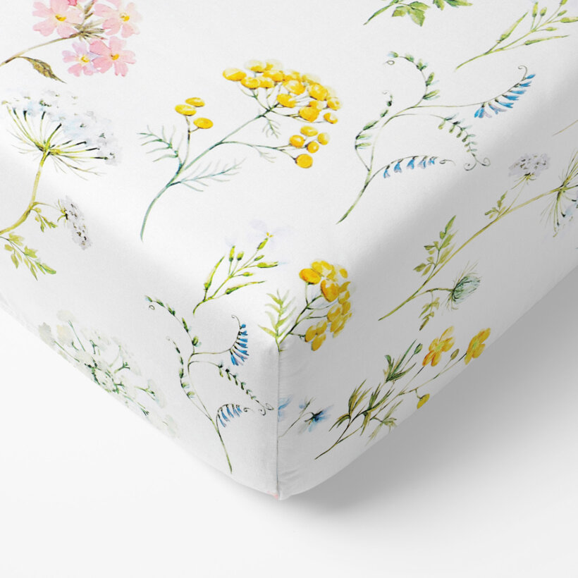Spannbettlaken aus Baumwolle Deluxe - blühender Frühling
