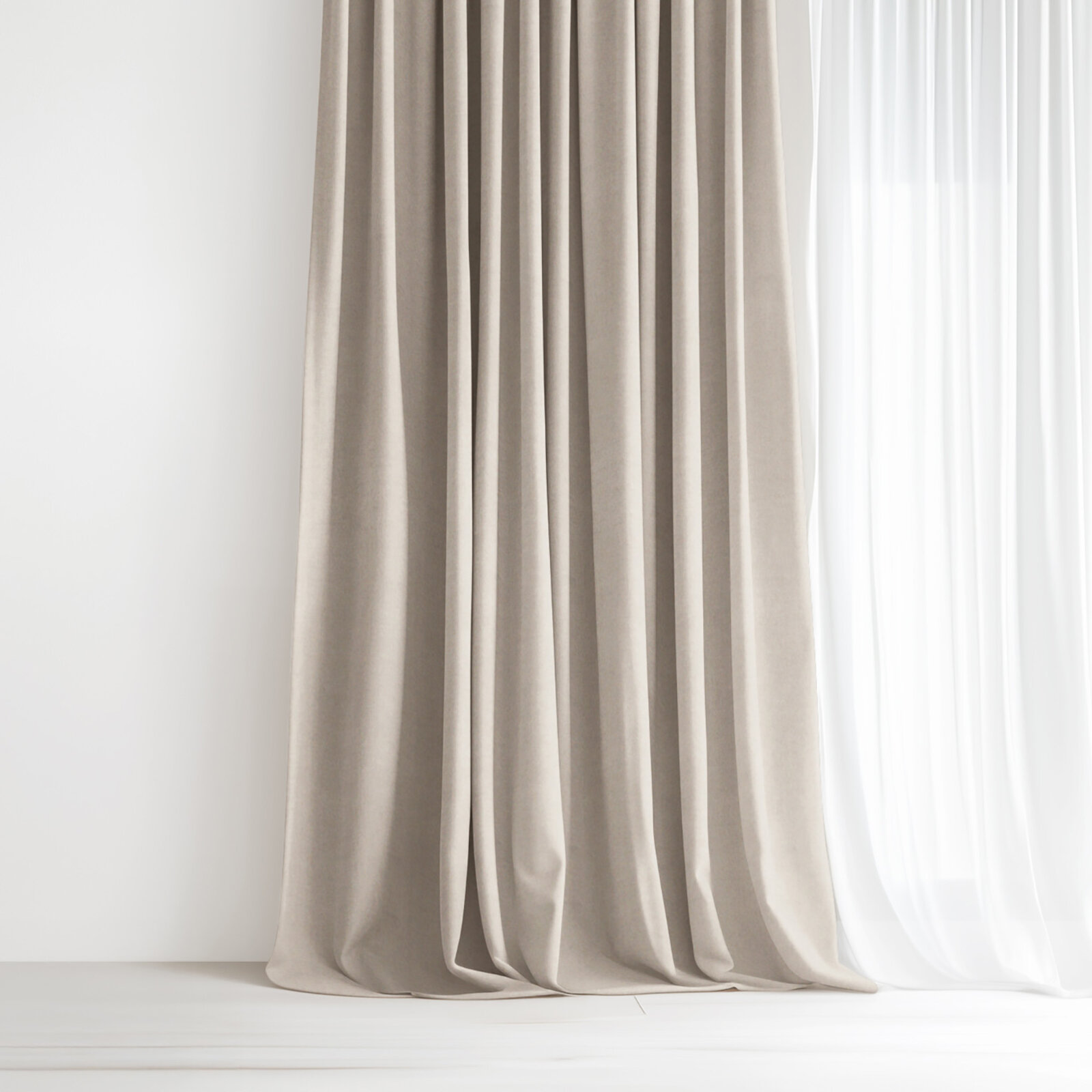 Dekorativer Vorhang Marbella - latte