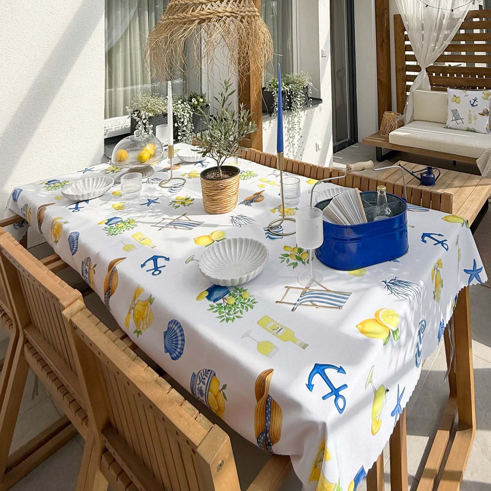 Eckige Tischdecke Teflon - italienischer Sommer