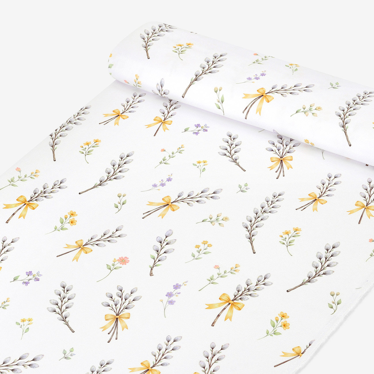 Ostern Teflonstoff für Tischdecken - Weidenkätzchen