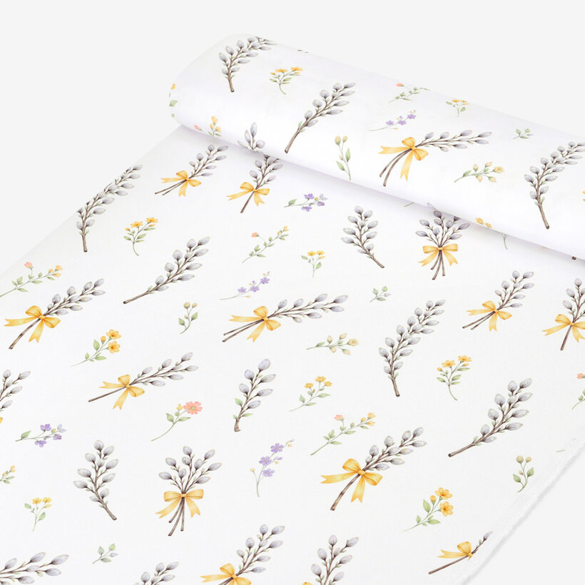 Ostern Teflonstoff für Tischdecken - Weidenkätzchen