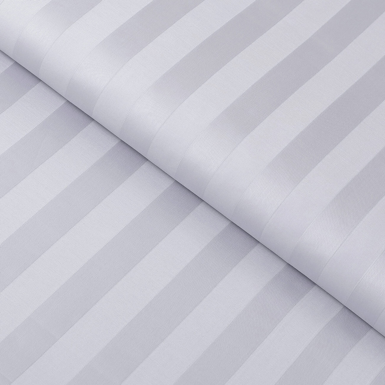 Damast - hellgraue Streifen mit Satin-Glanz