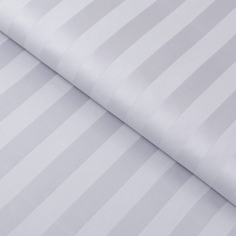Damast - hellgraue Streifen mit Satin-Glanz