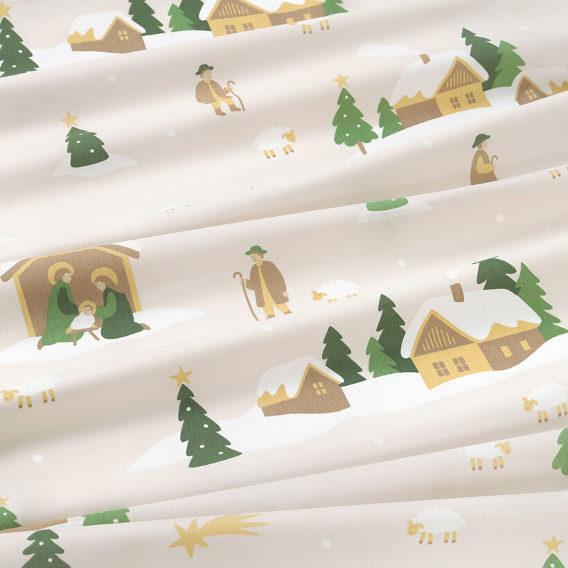 Weihnachtlicher Baumwollstoff - Weihnachtslieder