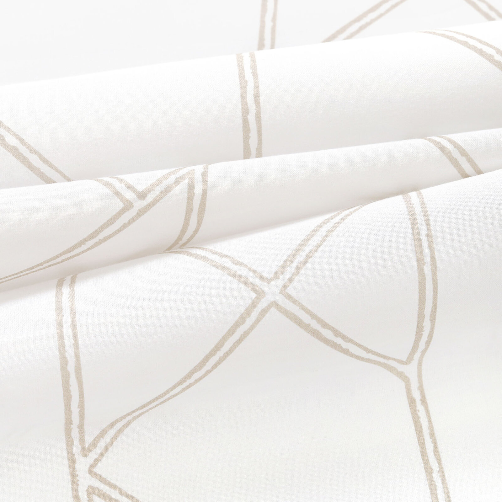 Baumwollstoff - Geometrische Linien auf Weiß