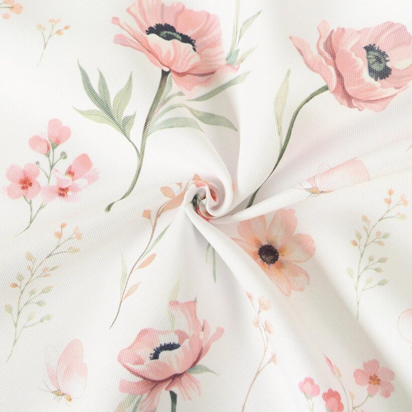 Teflonstoff für Tischdecken - Rosa Blümchen