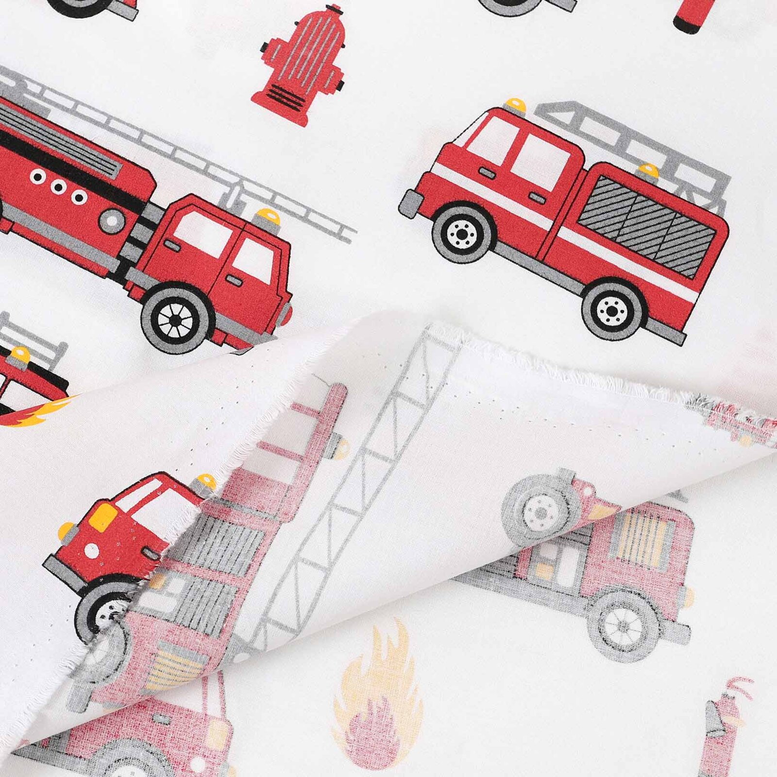 Baumwollstoff - Feuerwehrfahrzeuge