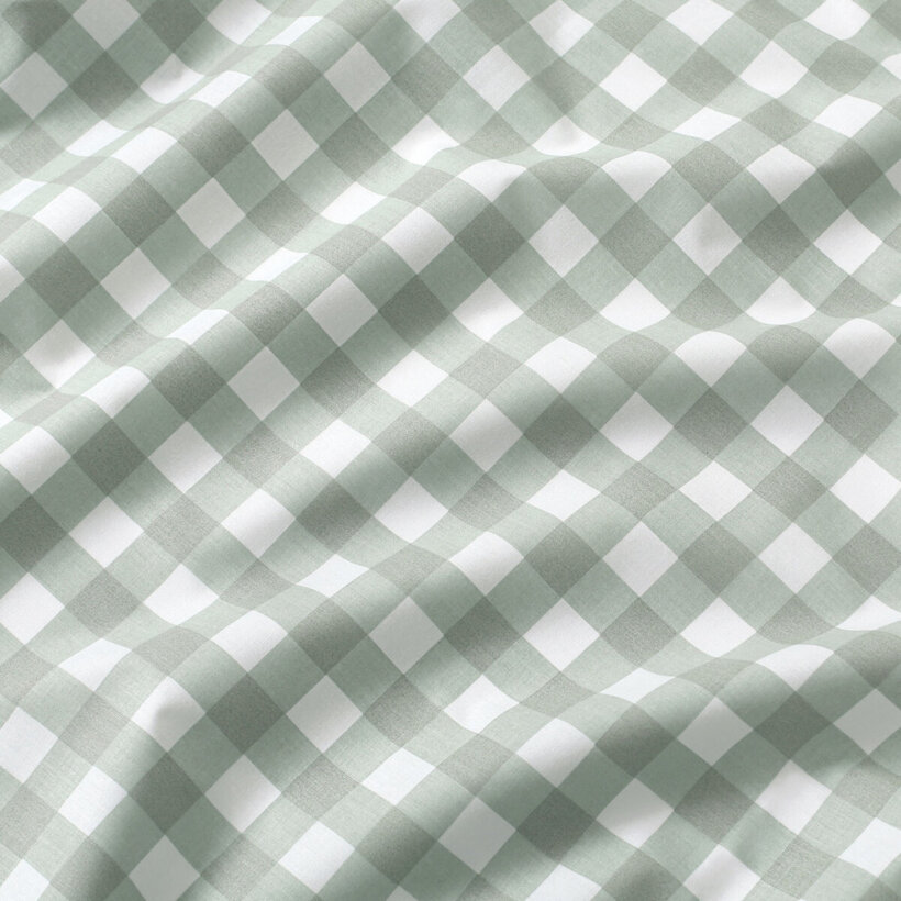 Ostern Bettwäsche aus Baumwolle - Enten mit Salbeigrüne Würfel