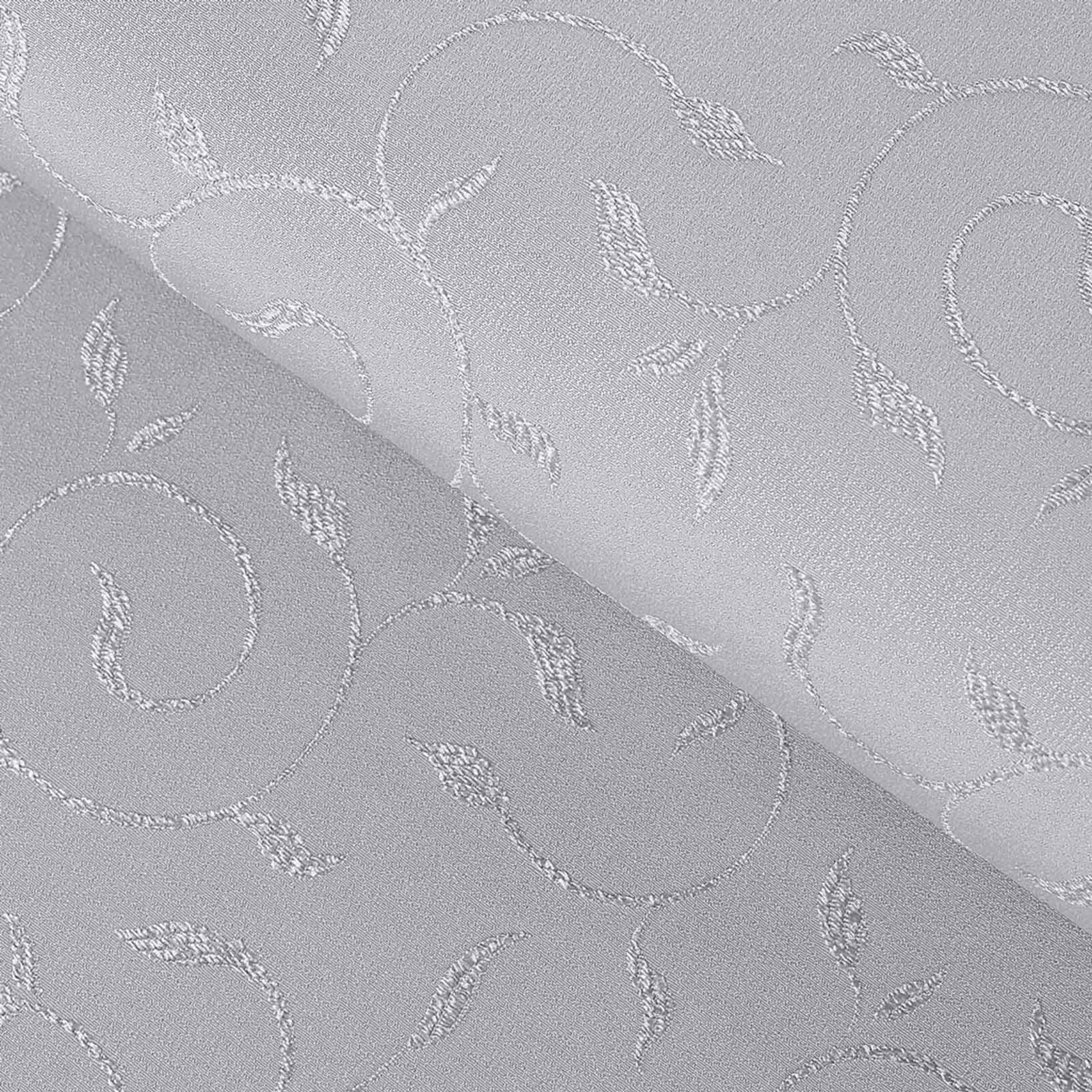 Ovale festliche Teflon-Tischdecke - grau mit großen Ornamenten