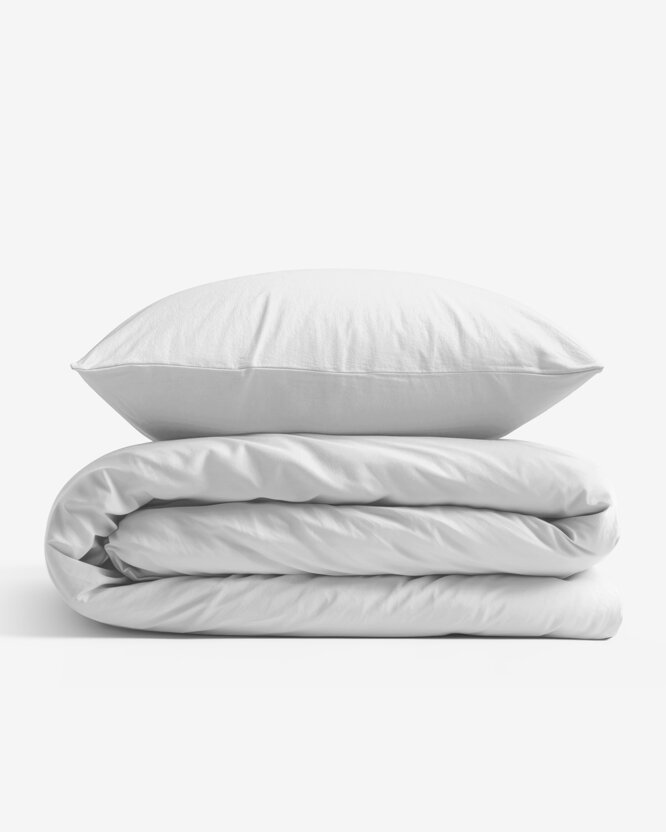 Bettwäsche aus Baumwolle - hellgrau