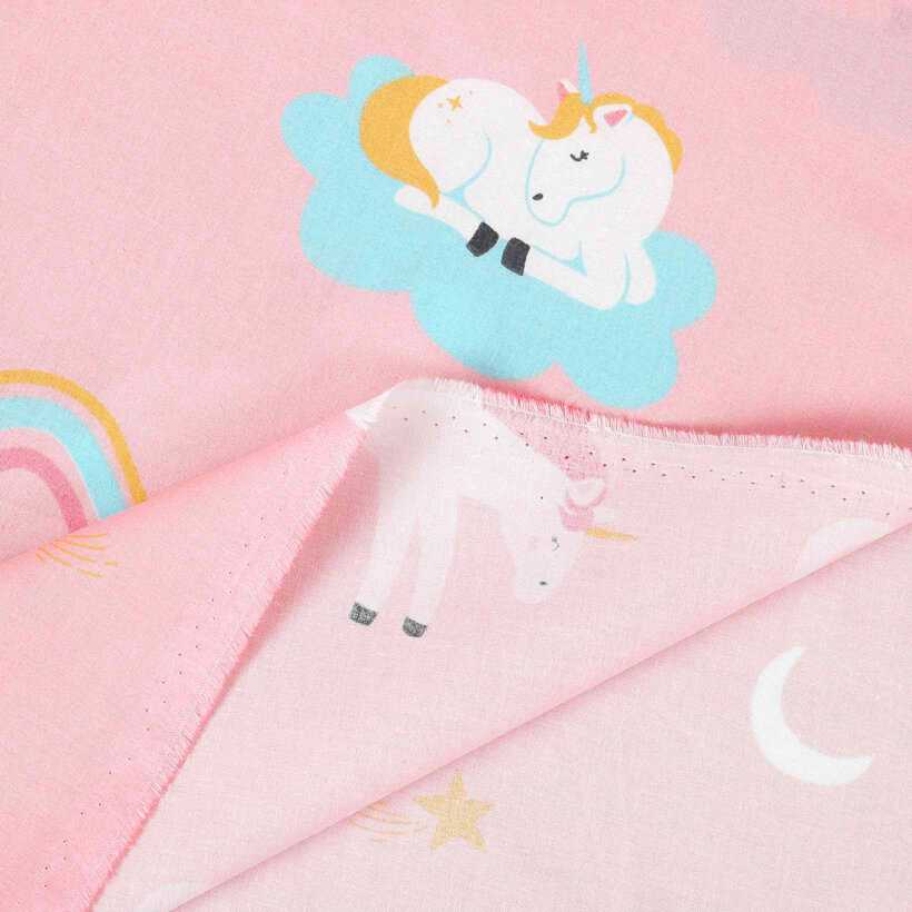 Baumwollstoff - Lustige Einhörner